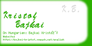 kristof bajkai business card